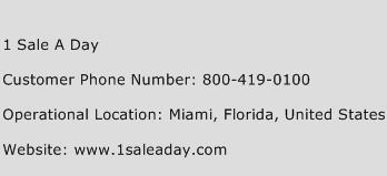 1 Sale A Day Phone Number Customer Service