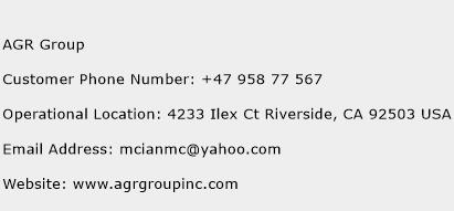 AGR Group Phone Number Customer Service