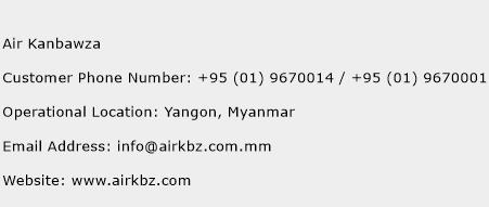 Air Kanbawza Phone Number Customer Service