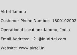 Airtel Jammu Phone Number Customer Service