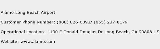 Alamo Long Beach Airport Phone Number Customer Service