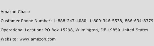 Amazon Chase Phone Number Customer Service