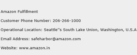 Amazon Fulfillment Phone Number Customer Service