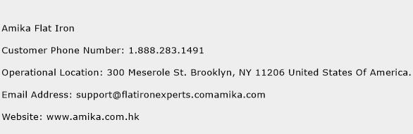 Amika Flat Iron Phone Number Customer Service