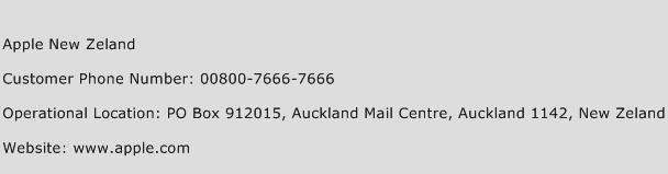 Apple New Zeland Phone Number Customer Service