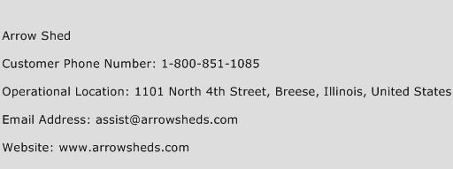 Arrow Shed Phone Number Customer Service