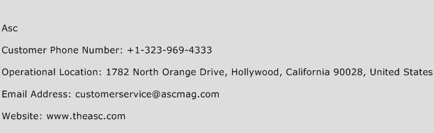 Asc Phone Number Customer Service