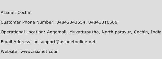 Asianet Cochin Phone Number Customer Service