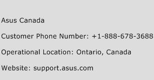 Asus Canada Phone Number Customer Service