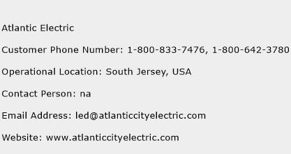 Atlantic Electric Phone Number Customer Service