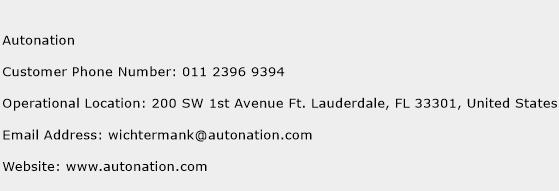 Autonation Phone Number Customer Service