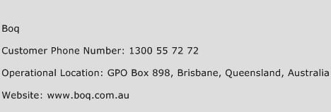 BOQ Phone Number Customer Service