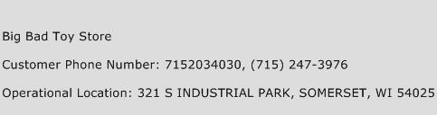 Big Bad Toy Store Phone Number Customer Service