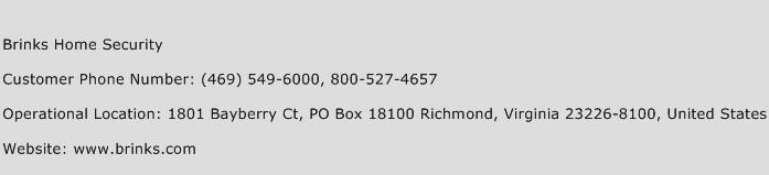 Brinks Home Security Phone Number Customer Service