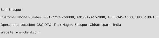 Bsnl Bilaspur Phone Number Customer Service