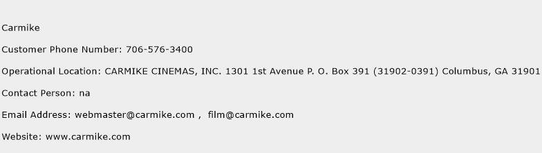 Carmike Phone Number Customer Service