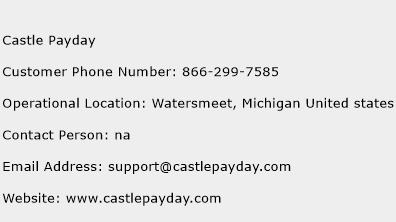 Castle Payday Phone Number Customer Service