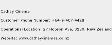 Cathay Cinema Phone Number Customer Service