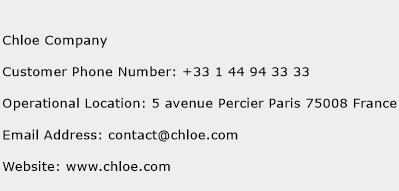 Chloe Company Phone Number Customer Service