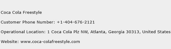 Coca Cola Freestyle Phone Number Customer Service
