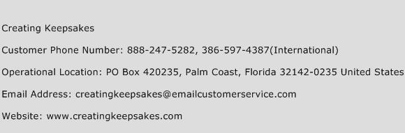 Creating Keepsakes Phone Number Customer Service
