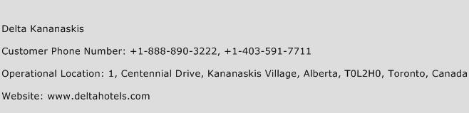 Delta Kananaskis Phone Number Customer Service