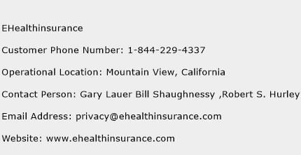 EHealthinsurance Phone Number Customer Service