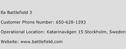 Ea Battlefield 3 Phone Number Customer Service