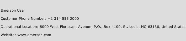 Emerson Usa Phone Number Customer Service
