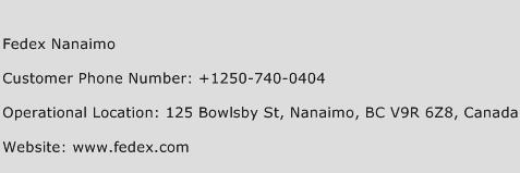 Fedex Nanaimo Phone Number Customer Service