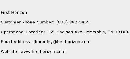 First Horizon Phone Number Customer Service