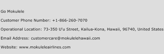 Go Mokulele Phone Number Customer Service