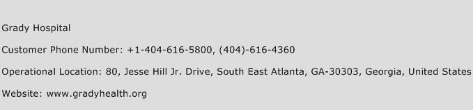 Grady Hospital Phone Number Customer Service