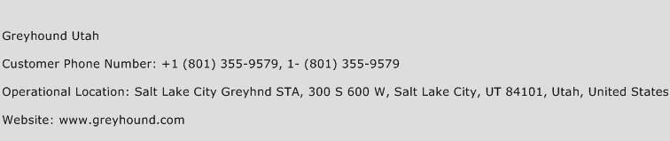 Greyhound Utah Phone Number Customer Service