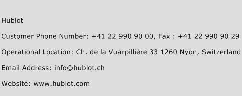 Hublot Phone Number Customer Service