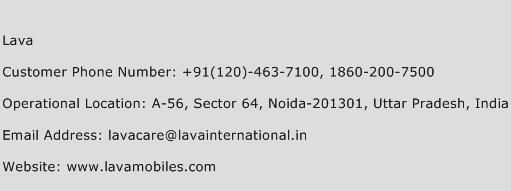 Lava Phone Number Customer Service