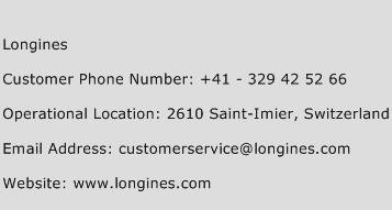 Longines Phone Number Customer Service