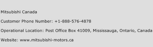 Mitsubishi Canada Phone Number Customer Service