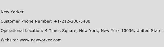 New Yorker Phone Number Customer Service