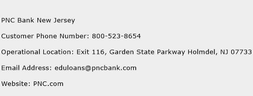 PNC Bank New Jersey Phone Number Customer Service
