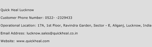 Quick Heal Lucknow Phone Number Customer Service