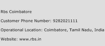 RBS Coimbatore Phone Number Customer Service