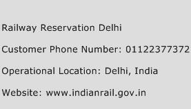Railway Reservation Delhi Phone Number Customer Service