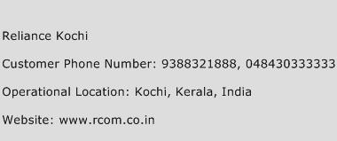 Reliance Kochi Phone Number Customer Service