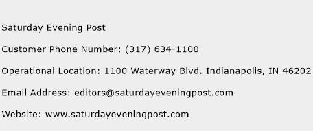 Saturday Evening Post Phone Number Customer Service