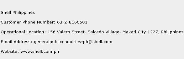 Shell Philippines Phone Number Customer Service