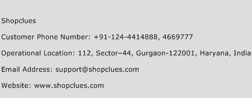 Shopclues Phone Number Customer Service