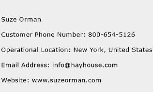 Suze Orman Phone Number Customer Service