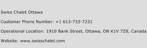 Swiss Chalet Ottawa Phone Number Customer Service