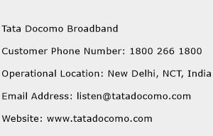 Tata Docomo Broadband Phone Number Customer Service